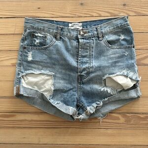 One by One Teaspoon Outlaws Denim Shorts